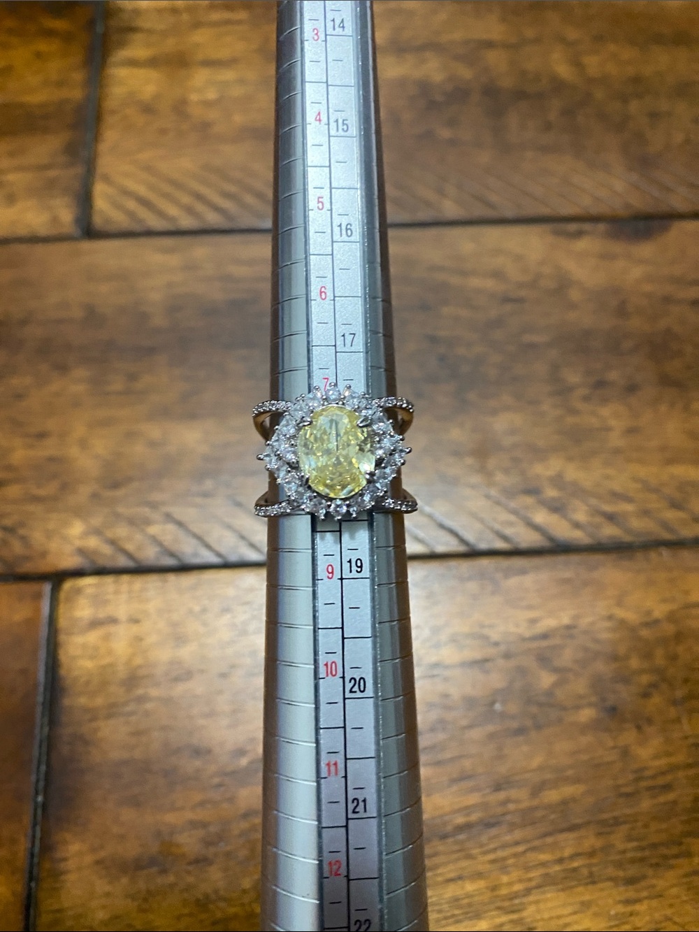 Bomb Party OG Originals Ring - Lemon Cubic Zirconia - Rhodium - 8